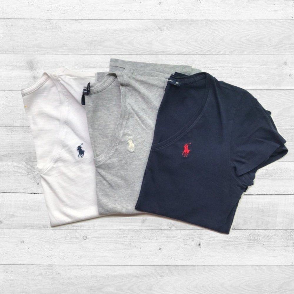 Polo Ralph Lauren V-Neck Tees, Set of 3